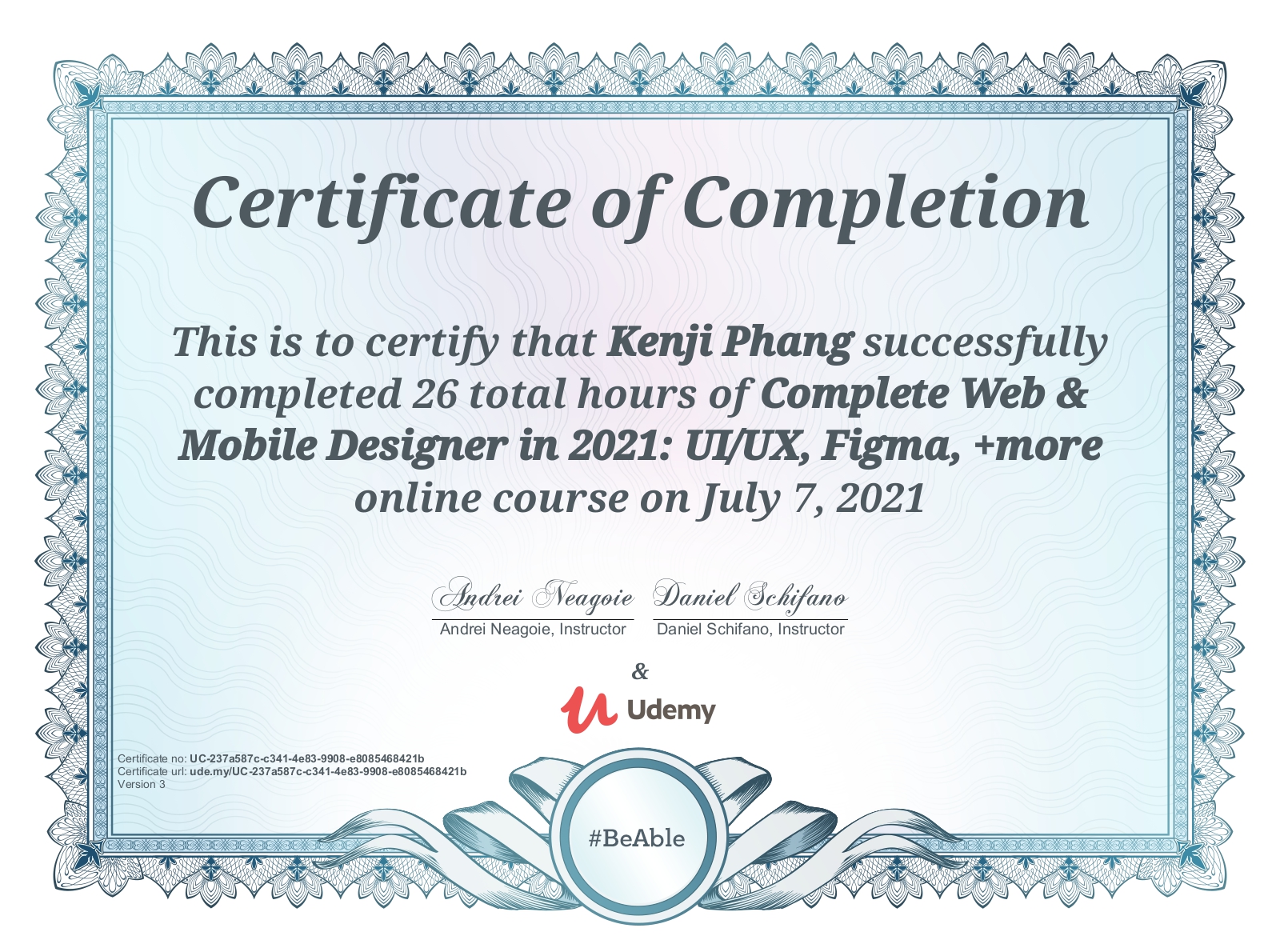 Figma certificate